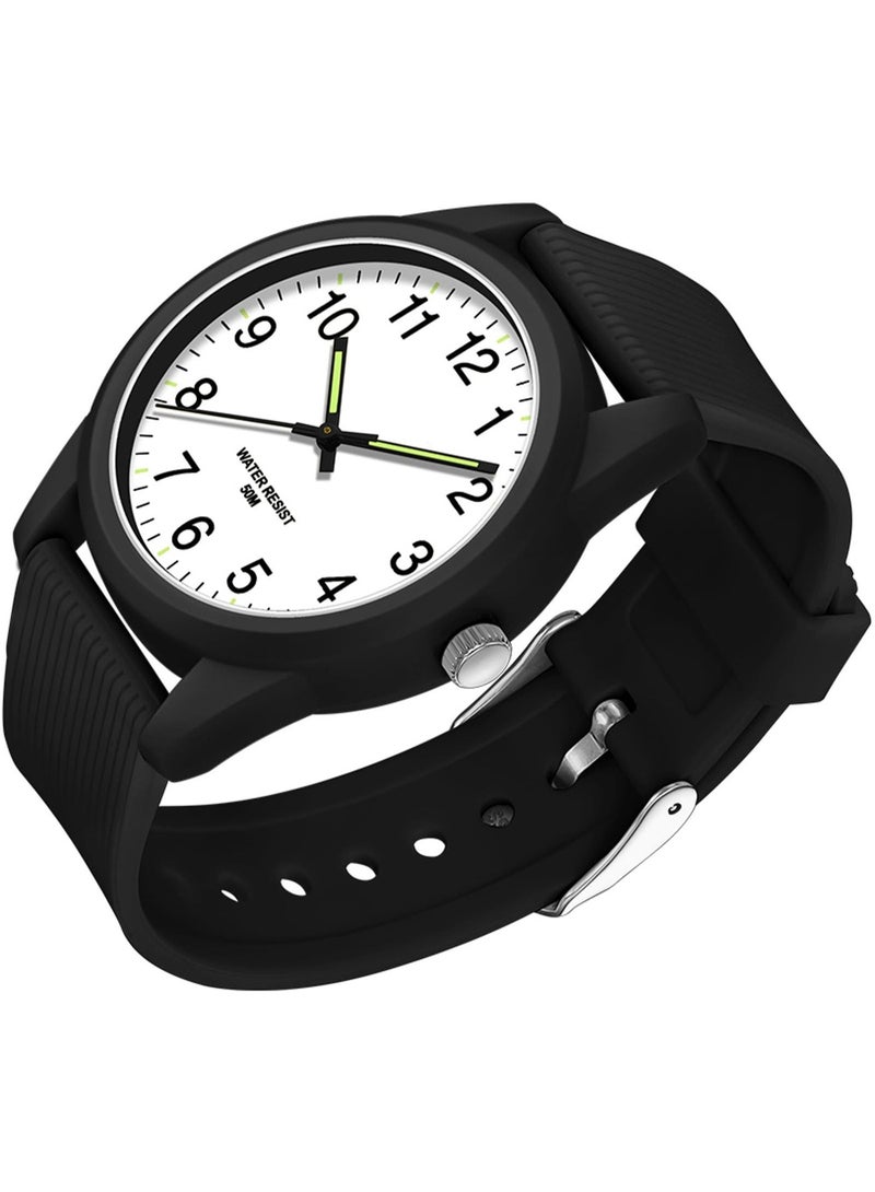 Kids Analog Watches for Girls Boys Watches with Soft Band Learning Time 50M Waterproof Children Watch Easy to Read for Ages 4-12 Kids Gift - Image 1