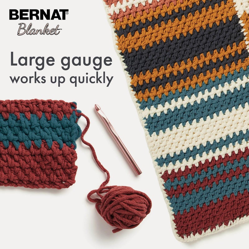 Bernat Blanket BB DEEP SEA Yarn - 2 Pack of 300g/10.5 oz - 100% Polyester - #6 Super Bulky - 220 Yards - Knitting/Crochet - Image 3
