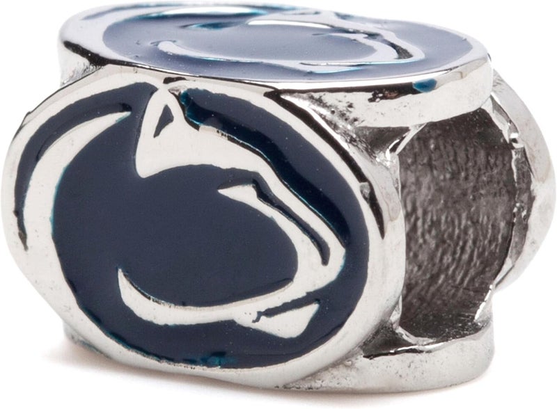 Stone Armory Bead for Nittany Lions – Penn State Charm Features Nittany Lions Logo – Stainless Steel Compatible with Pandora Bracelets – PSU Jewelry - Gift for Fans & Alumni - Image 1