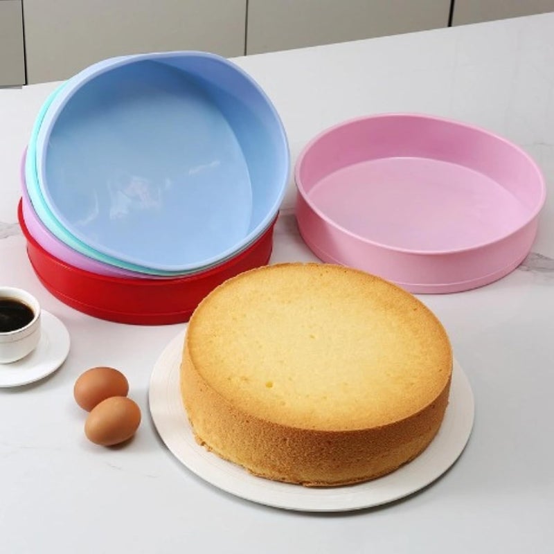 MoldBerry 10 Inch Round Cake Pan Silicone Cake Pan NonStick Cheesecake Mould Pans Baking Pans Layer Cake Pans Set Fit Oven Freezer Microwave Oven Dishwasher Safe - Image 1