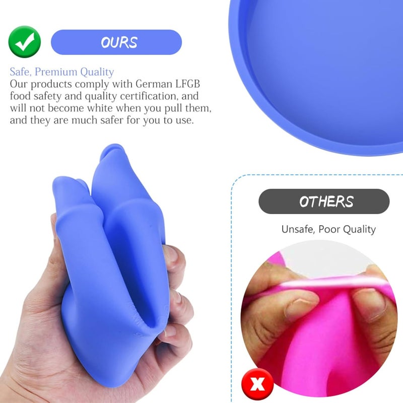 MoldBerry 10 Inch Round Cake Pan Silicone Cake Pan NonStick Cheesecake Mould Pans Baking Pans Layer Cake Pans Set Fit Oven Freezer Microwave Oven Dishwasher Safe - Image 3