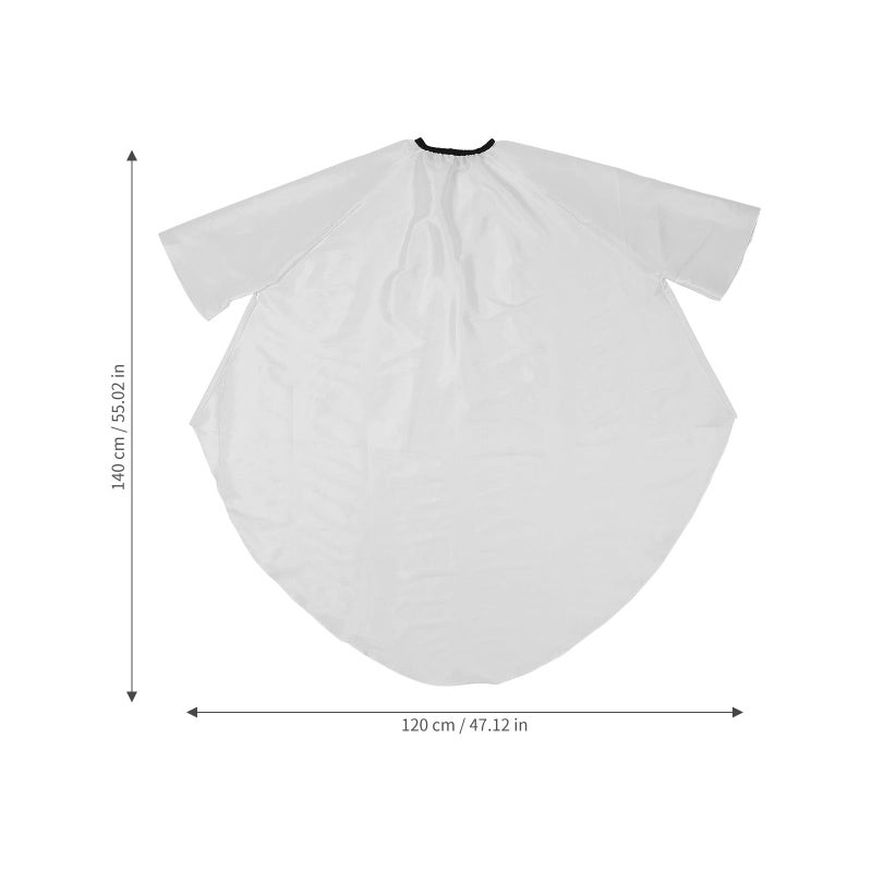Waterproof Hair Cutting Cape With Sleeves For Adults Professional Salon Smock White - Image 3