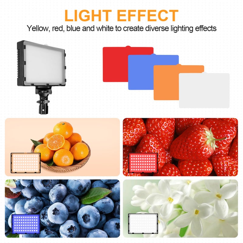 EMART Led Photography Lighting Kit, 2 Pcs Dimmable Continuous Portable Studio Light with 54 inch Adjustable Tripod Stand for Video Recording, Photoshoot, YouTube, Game Streaming - Image 2