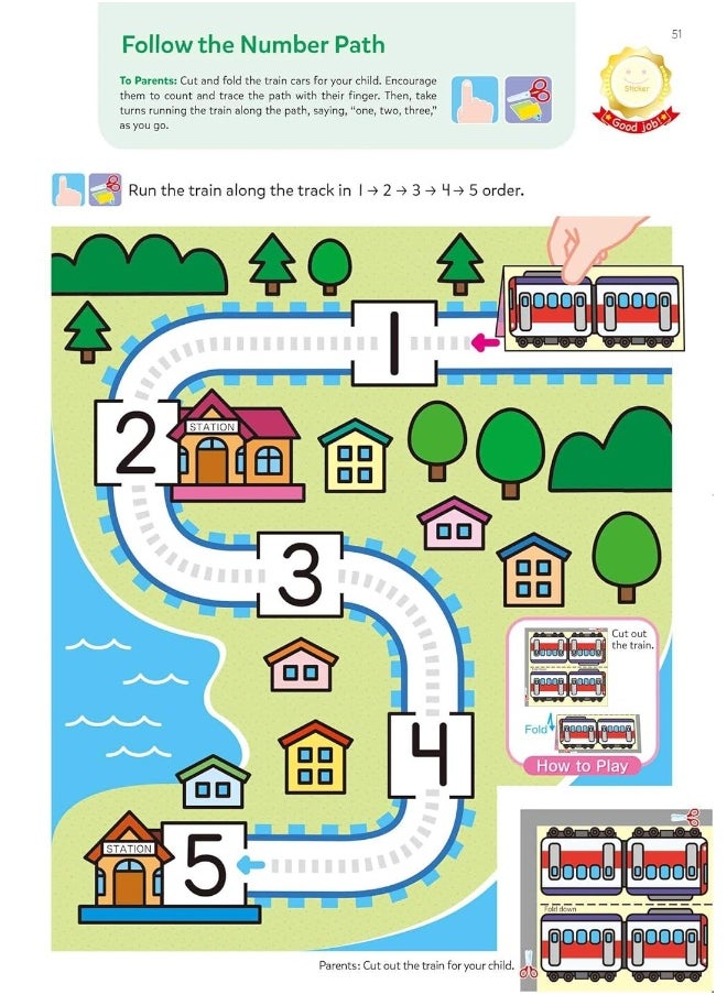null - Play Smart Numbers Age 2+: Preschool Activity Workbook with Stickers for Toddler Ages 2, 3, 4: Learn Pre-Math Skills: Numbers, Counting, Tracing, Coloring, Shapes, and More (Full Color Pages) - Image 1