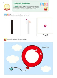 Play Smart Numbers Age 2+: Preschool Activity Workbook with Stickers for Toddler Ages 2, 3, 4: Learn Pre-Math Skills: Numbers, Counting, Tracing, Coloring, Shapes, and More (Full Color Pages)  - Image 3