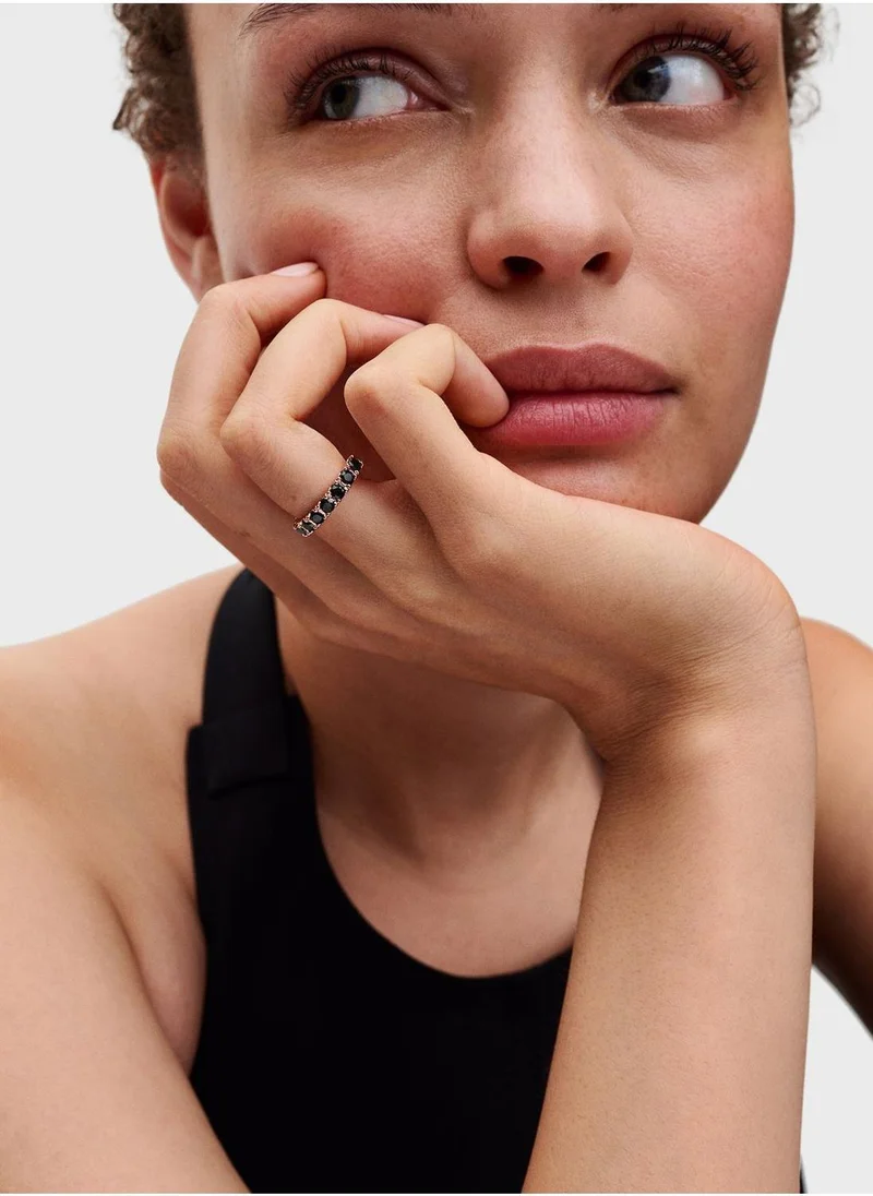 Pandora  Black Sparkling Row Eternity Ring for Women | Best Price UAE