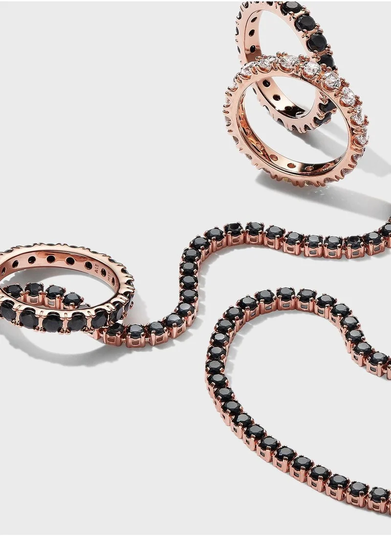 Pandora  Black Sparkling Row Eternity Ring for Women | Best Price UAE