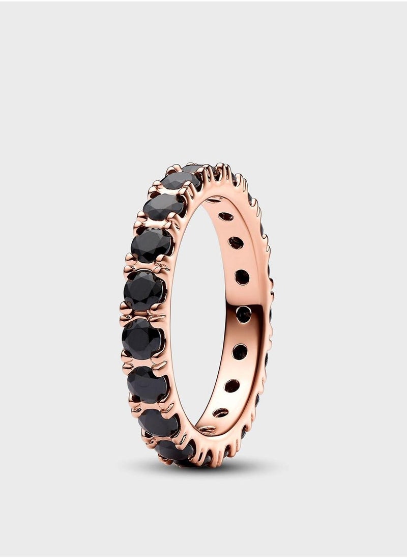 PANDORA Black Sparkling Row Eternity Ring  - Image 1