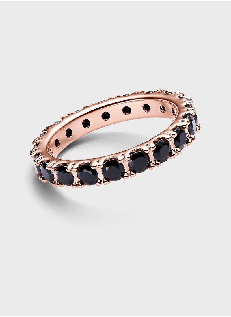 PANDORA Black Sparkling Row Eternity Ring  - Image 2