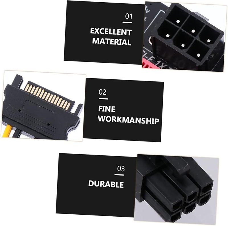 Merryhapy PCIe Riser Card Extension Cable Shielded Wire Stable Power Supply for Mining Gaming - Image 5