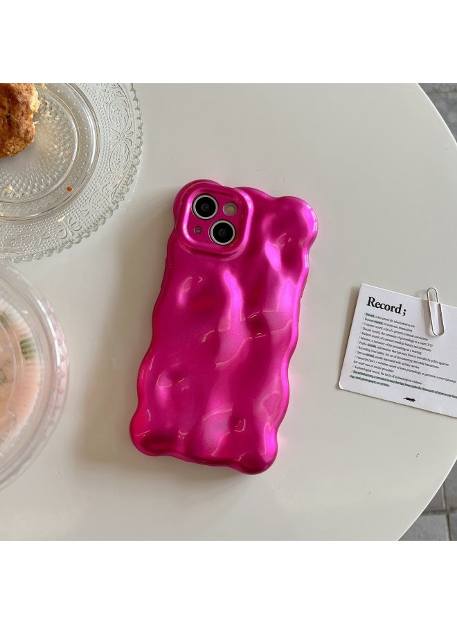 Simple Solid Color Macaron Design Suitable For IPhone 14 Pro Max IPhone 15 12 13 Soft Phone Case-Color:QF Wave Bubble Pearl White-Applicable Model:16 (without Packaging)