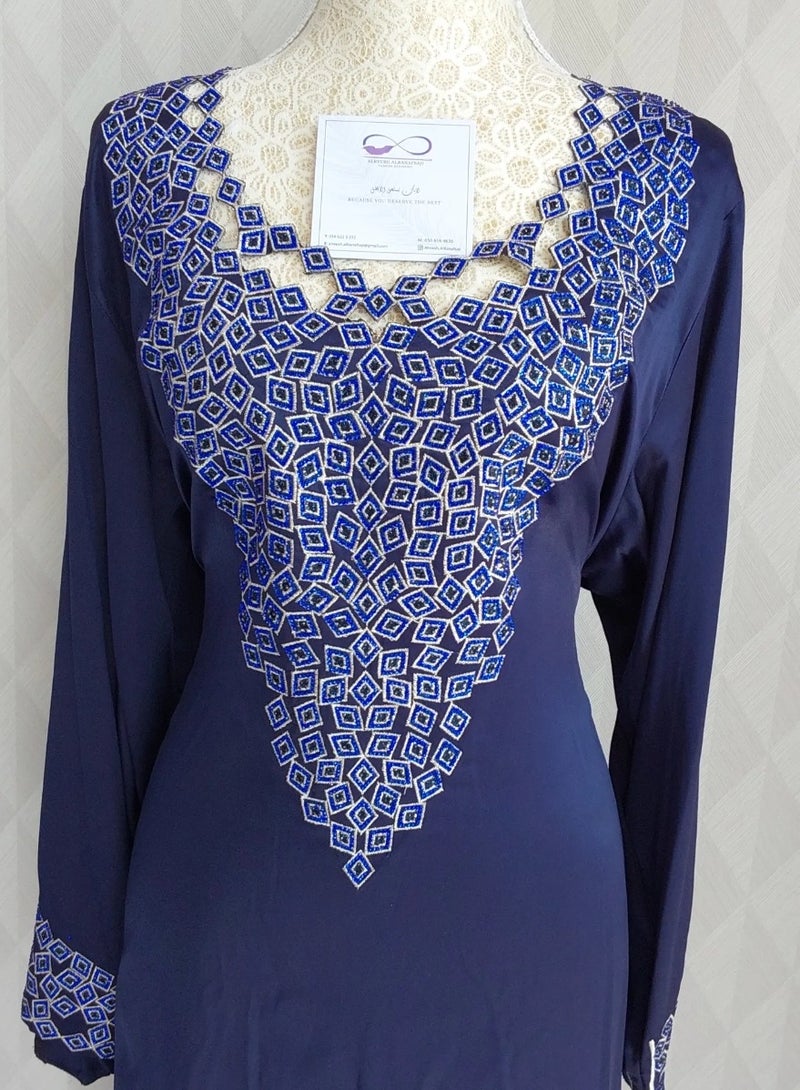 ALREESH ALBANAFSAJI DRESS BLUE