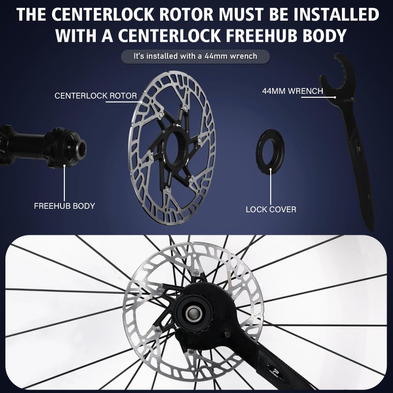 BUCKLOS 160mm Bike Centerlock Disc Brake Rotor for Mountain Bike Road Bike MTB- Bicycle Stainless Steel Center Lock Disc Brakes Rotors for E-bike/BMX(Black) - Image 5