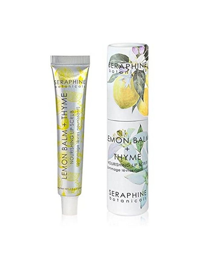 Seraphine Botanicals - Lemon Balm Thyme Nourishing Lip Scrub Exfoliating Lip Treatment Moisturizer For Dry And Flaky Lips Vegan 0.46 Oz - Image 1