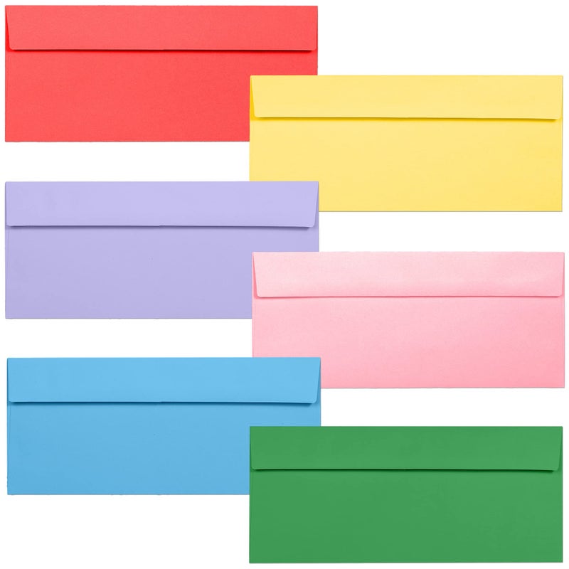 MATICAN Colored Envelopes Letter Size, 36-Pack #10 Business Envelopes, 4 1/8 x 9 1/2 Inches, 6 Colors