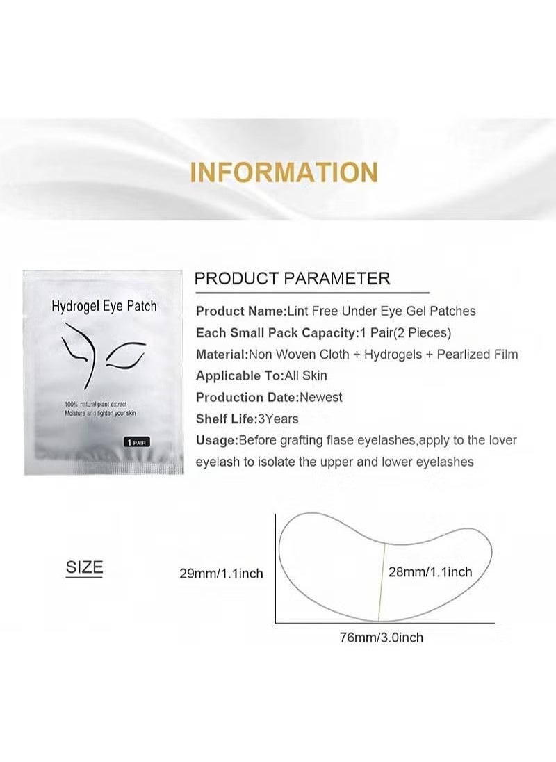 Realfrog 50 Pairs Under Eye Pads, Eyelash Extension 100% Natural Hydrogel Patch Lash Gel Pad for Extensions supplies, Beauty Makeup Mask Kit ,Under Eye Gel Pad  - Image 2