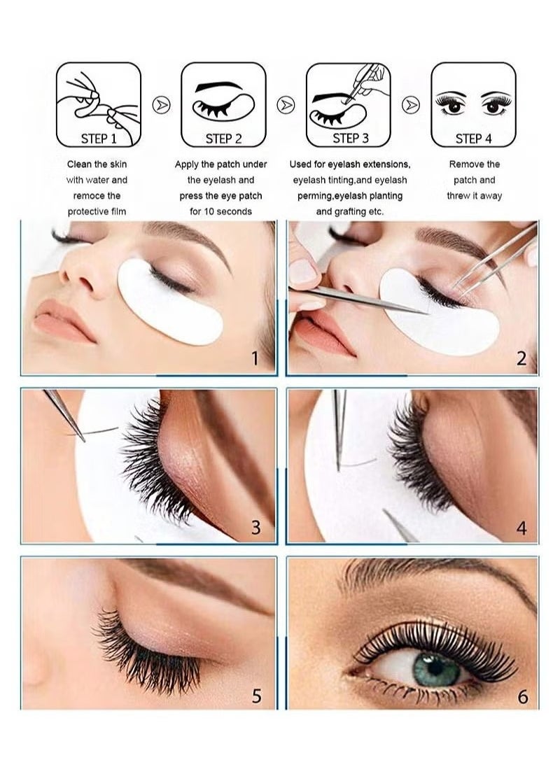 Realfrog 50 Pairs Under Eye Pads, Eyelash Extension 100% Natural Hydrogel Patch Lash Gel Pad for Extensions supplies, Beauty Makeup Mask Kit ,Under Eye Gel Pad  - Image 3