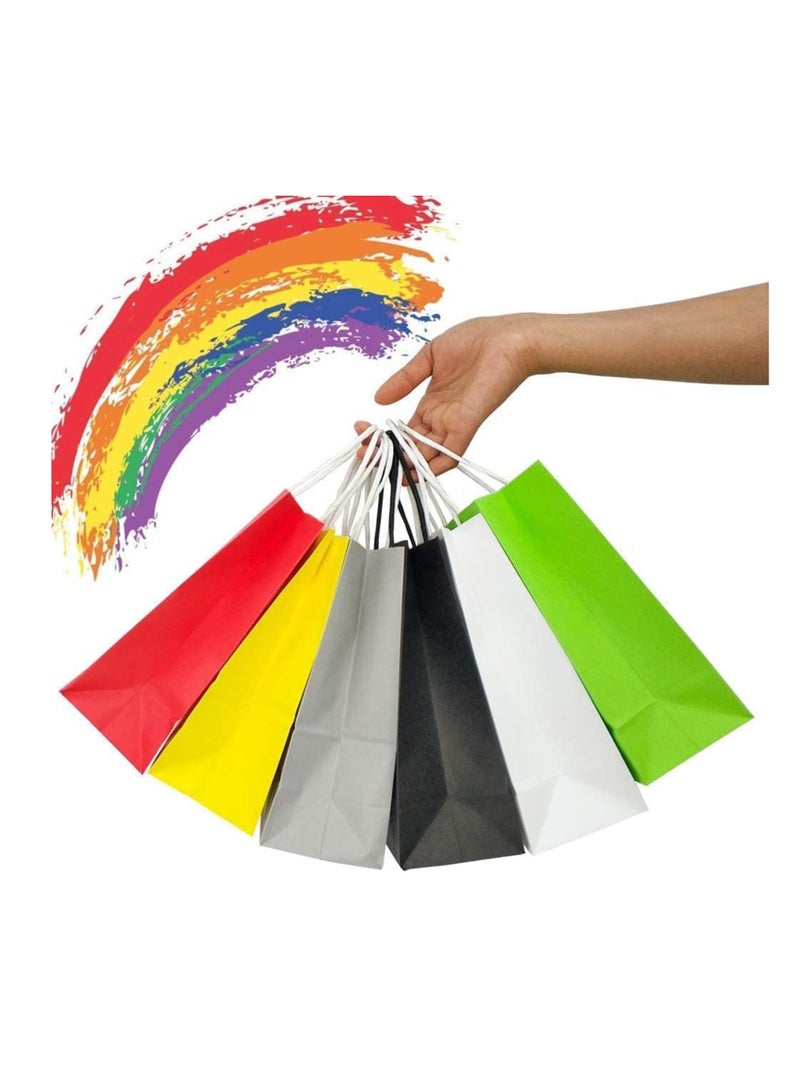 ECVV Gift Bags 24 Pieces Set Eco-Friendly Paper Bags With Handles Bulk Paper Bags Shopping Bags Kraft Bags Retail Bags Party Bags (ORANGE, 21 * 15 * 8 Cm) - Image 5