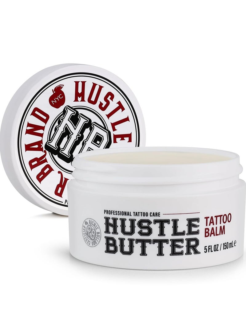 hustle butter deluxe Tattoo Aftercare 5oz Tattoo Balm, Heals + Protects New Tattoos and Rejuvenates Older Tattoos - 100% Vegan Cream No-Petroleum - Image 1