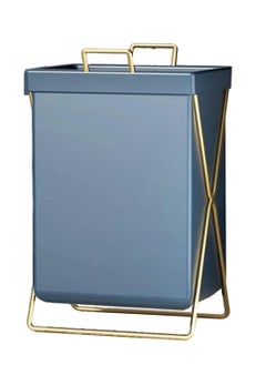 XiuWoo Luxury Portable Collapsible Metal Cortical Folding Clothes Laundry Hamper, Clothes Laundry Basket Storage, Home Storage Organizer, Cloth Storage Organizer Box with Lid and Matel Handle  - Image 1