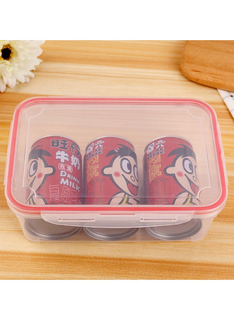 3 Piece Airtight Food Storage Containers with Lids, Containers for Kitchen Food with Snap Locking Lids for Cereal, Dry Food, Flour and Sugar, BPA Free, Food Containers Set, Red