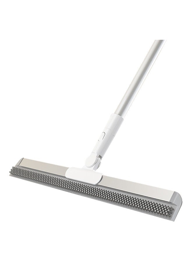 2 in 1 Household Magic Broom, Mirror Glass Rubber Scraper, Pet Hair Cleaner, Stainless Steel Telescopic Pole Cleaning Brush, Suitable for Floor, Balcony, Bathroom, Living Room - Image 1