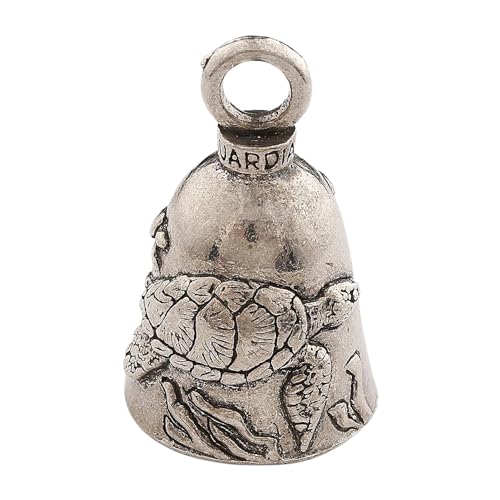Guardian Bell جرس الحارس سلحفاة البحر جرس الحظ مع حلقة مفاتيح وحقيبة هدايا من المخمل الأسود | جرس دراجة نارية | من القصدير الخالي من الرصاص | هدية حظ للأصدقاء والعائلة | جرس دراجة | صنع في الولايات المتحدة - Image 1
