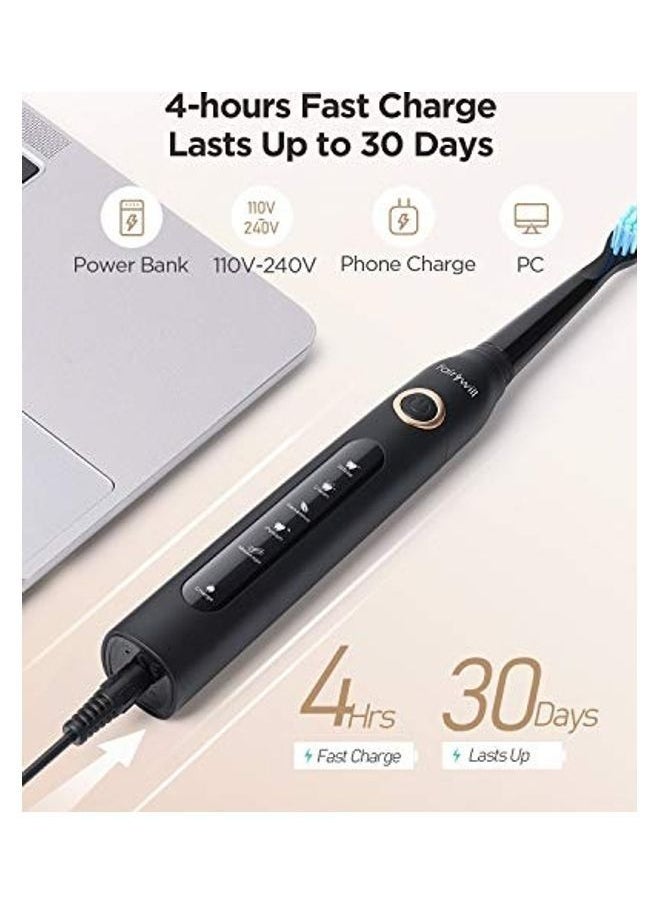 Fairywill - Portable Cordless Water Flosser & Electric Toothbrush Combo Black - Image 1