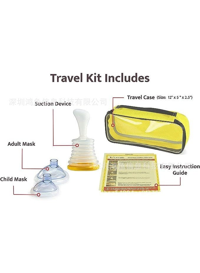general Yellow Travel Kit - Choking Rescue Device, Portable Suction Rescue Device First Aid Kit for Kids and Adults, Portable Airway Suction Device | Anti Choking Device for Children and Adults - Image 2