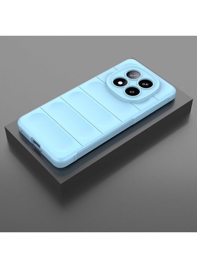 Premium Protection Back Silicone Case Compatible with Xiaomi Redmi note 14 Pro Plus 5G Magic Shield Shockproof Case with Camera Protection (Baby blue) - Image 2