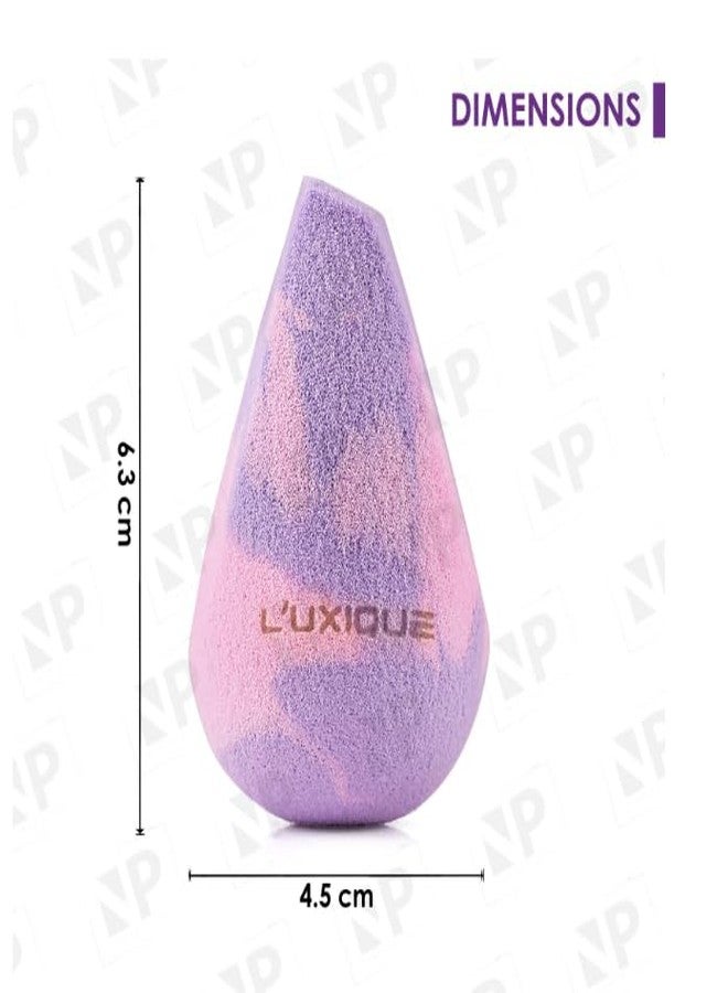 LUXIQUE Artistic Beauty Blender Sponge | Dual-Tone Purple & Pink | 10g Soft Makeup Applicator|PACK OF 1 - Image 2