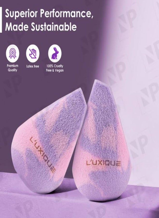 LUXIQUE Artistic Beauty Blender Sponge | Dual-Tone Purple & Pink | 10g Soft Makeup Applicator|PACK OF 1 - Image 3
