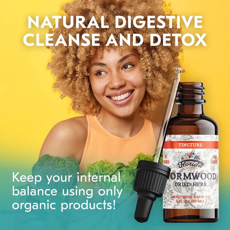 FLORIDA HERBS Wormwood Organic Tincture - Natural Intestinal Cleanse and Digestive Cleanse Supplement - Wormwood Herb Extract for Detox - Made in USA - 2 Fl Oz (Wormwood - 2 Fl Oz) - Image 3