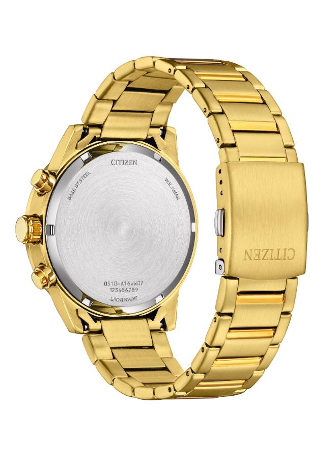 CITIZEN Men's Stainless Steel with Gold Plating Quartz Chronograph Watch AN3682-54E - 44 mm - Image 2