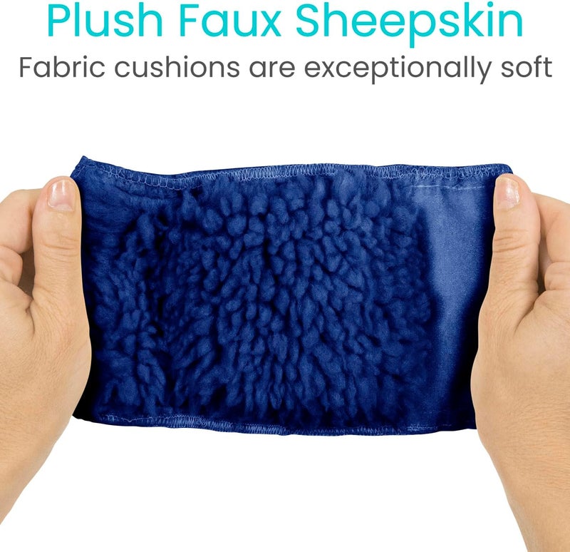 Vive Walker Handle Cushions 2Pack Extra Soft Sheepskin Grips  Padded Hand Cover Accessories for Folding Rolling Wheelchair Rollator Handle Senior Elderly Grippers  Foam Padding for Disability - Image 5