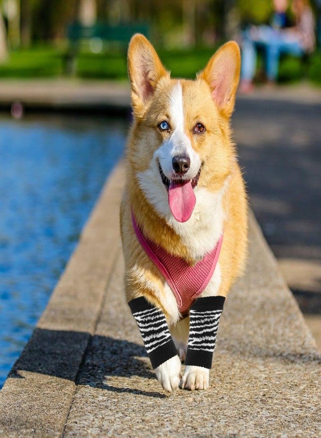 Sosoport Pet Legging Cover - Washable Dog Socks for Small Dogs Breathable Cotton Leg Warmers Adorable Patterns Comfortable Paw Protectors - Image 2