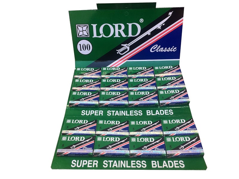 Lord Lord Classic Super Stainless Double Edge Safety Razor Blades 100 blades 20x5 