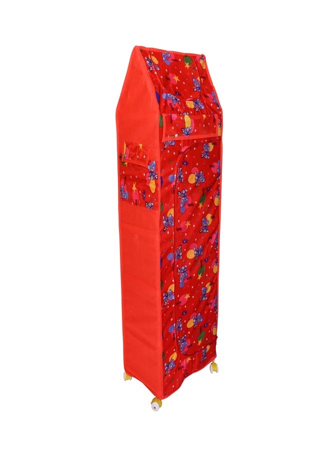 Little Legends Storage Organizer with 6 Shelves, Multipurpose Collapsible Wardrobe & (Unbreakable Material) Red - Image 4