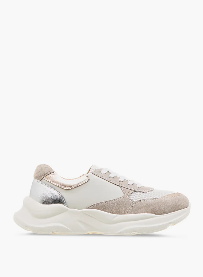 Paprika Colourblock Sneakers with Lace-Up Closure