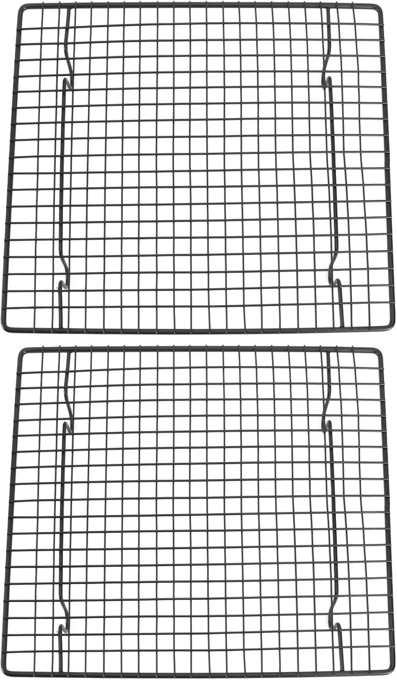 VICASKY 2pcs Stainless Steel Cooling Rack for Cakes and Cookies, Nonstick Baking and Roasting Grid Tray, Oven-safe Wire Cake Cooler for Kitchen Baking and Pastry Cooling - Image 1