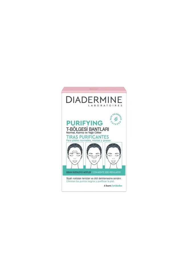 Diadermine Purifying Face Strips x6 - Image 1