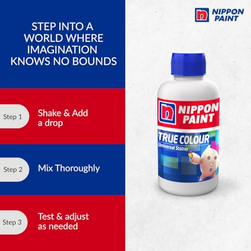 Nippon Paint True Colour Universal Stainer (Fast Blue, 50ml)-Water Soluble High Tint, Non-Toxic, Non-Fading Pigment-For Plastic Emulsions, Enamels, Paints, Oil Paints-DIY - Image 3