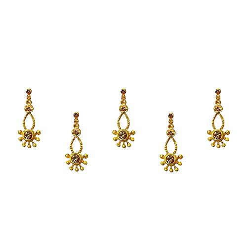 Comet Busters Long Golden Wedding Bindis (BIN1172)(25mm) - Image 1