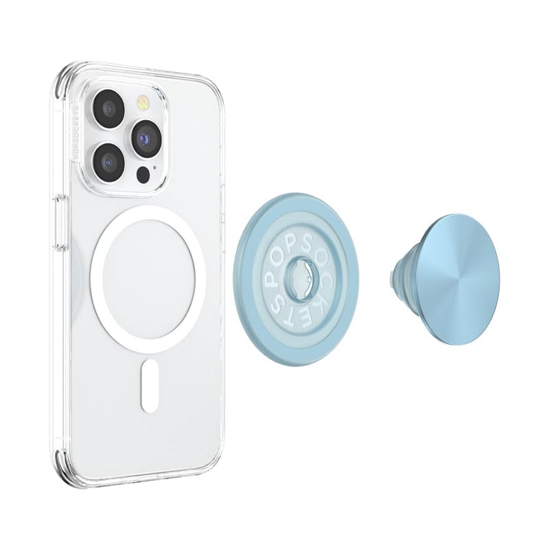 POPSOCKETS قبضة هاتف بوب سوكيتس لمغناطيس ماغسيف، حامل مغناطيسي، قاعدة هاتف - أزرق سigh - Image 5