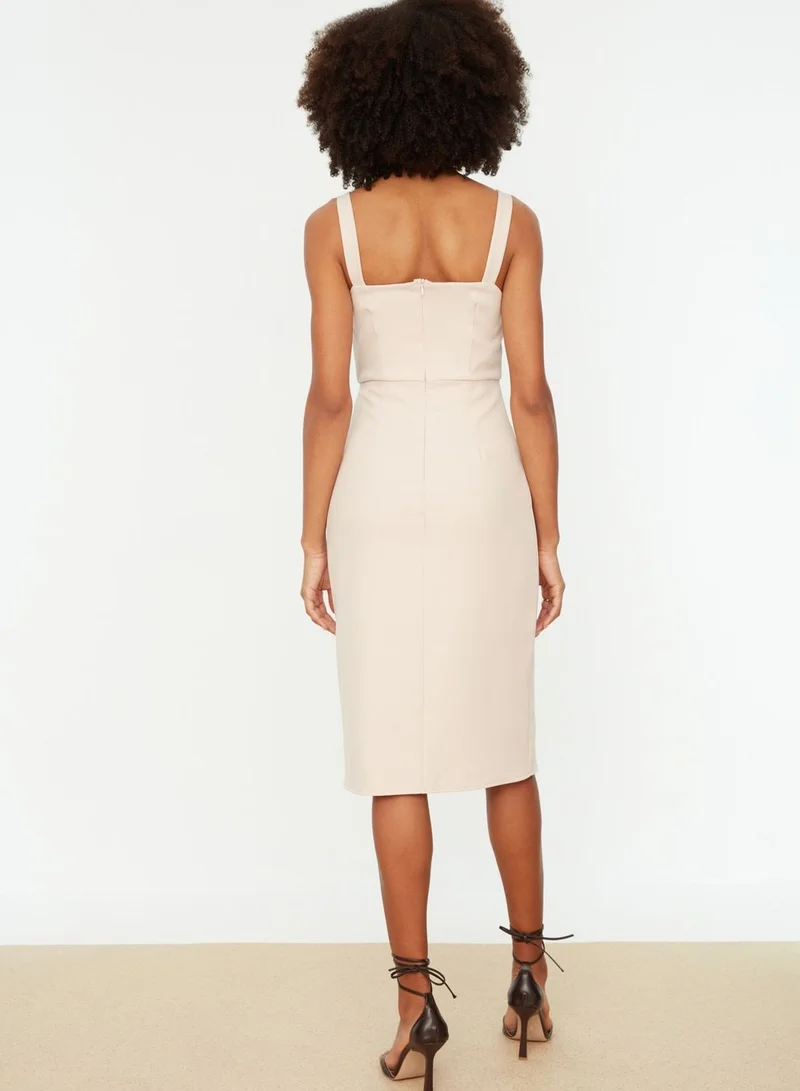 trendyol Lace-Up Sheath Dress