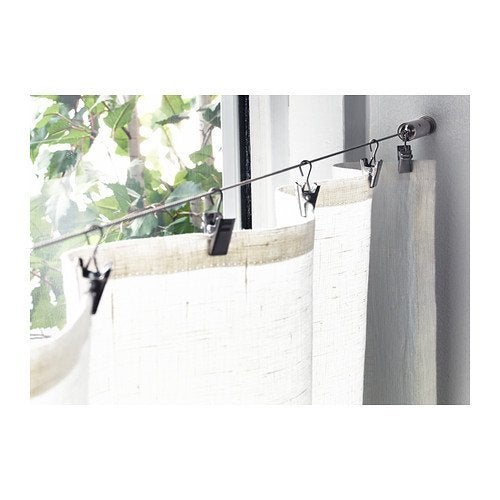 Q&Q Wire Cable Curtain Rod System with Clips - Image 5