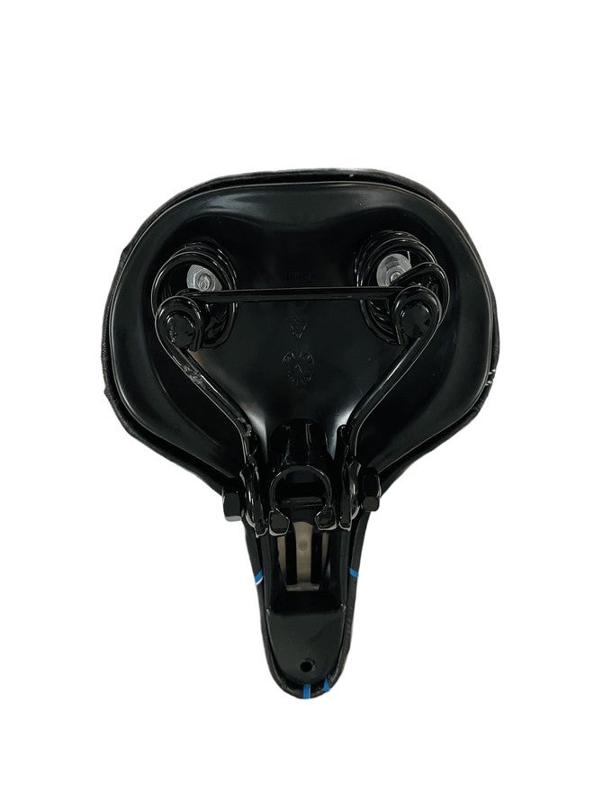 Impetus Bicycle Saddle Wide Dimension 251X212mm Dual Springs at Bottom Soft Cushion at Top PU Form 26 Inch 27 Inch 29 Inch Tire Size Cycle Seat Complete Unisex Age Above 9 Yrs (Black/White) - Image 2