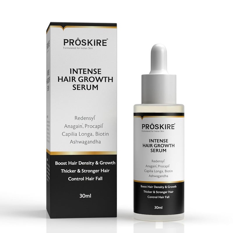 Proskire Intense Hair Growth Serum with Redensyl Anagain Procapil Capilia Longa Biotin  Ashwagandha