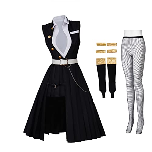 RocailleCos Uzui Tengen Cosplay Dress Costume Uniform Halloween Suit for Women Girls (XL, black) - Image 1