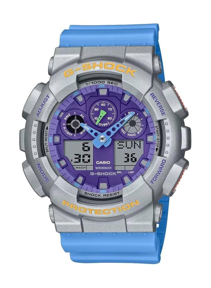 كاسيو جي-شوك ساعة أنالوج رقمية بسوار من الراتنج GA-100EU-8A2DR - Image 1